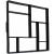 Matrita cu Contur pentru Turnat Pavaj din Beton, Sablon Forma de Dale Dreptunghiulare Combinate XL 51x51x4,5 cm