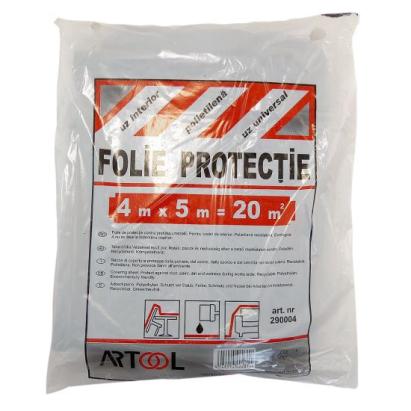 Folie acoperire/protectie 4x5 m, 20 mp, LDPE, 60 microni, ARTOOL GartenVIP DiyLine