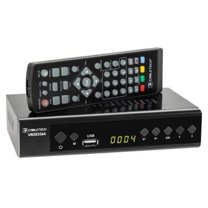 Receptor Digital Terestru TV Tuner DVB-T2 H.265 HEVC LAN USB Full HD Cabletech Receiver cu Telecomanda