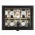Cutie Eleganta pentru Ceasuri, Bratari sau Bijuterii cu 10 Compartimente, Imitatie Piele si Capac Transparent, Culoare Negru