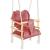 Leagan pentru copii, lemn, perna inima roz, 33.4x34.5x25 cm, Springos GartenVIP DiyLine