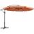 Set Umbrela Mare pentru Terasa sau Gradina cu Suport si Brat Articulat Reglabil, Diametru 300cm, Culoare Maro