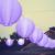 Decoratiune Lampion Iluminat LED pe Baterii pentru Terasa sau Gradina, Culoare Violet, Diametru 20cm