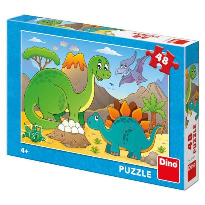 Puzzle - Dinozauri prietenosi (48 piese) PlayLearn Toys