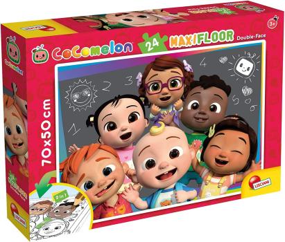Puzzle de colorat maxi - Invatam cu Cocomelon (24 piese) PlayLearn Toys