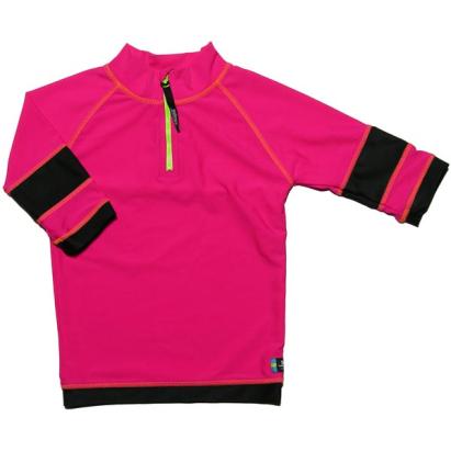 Tricou de baie pink black marime 80- 92 protectie UV Swimpy for Your BabyKids