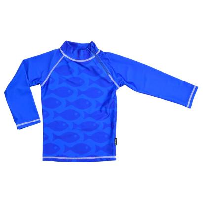 Tricou de baie  Fish Blue marime 122-128 protectie UV Swimpy for Your BabyKids