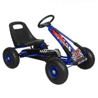 Kart cu pedale, volan si roti gonflabile Racer Air Kidscare, Albastru for Your BabyKids