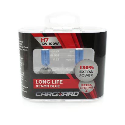 Set de 2 becuri Halogen H7, 100W +130% Intensitate - LONG LIFE - CARGUARD Best CarHome