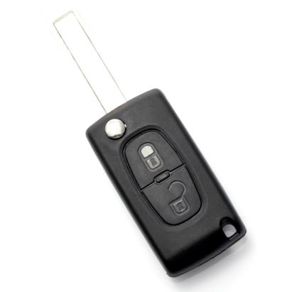 Citroen / Peugeot 307 - Carcasa tip cheie briceag cu 2 butoane, lama VA2-SH2 fara suport baterie Best CarHome