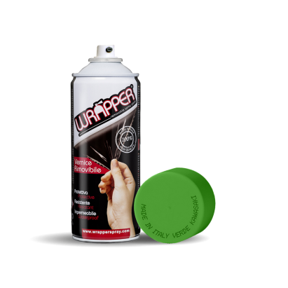 Vopsea spray cauciucata Wrapper 400ml - Verde Kawasaki Garage AutoRide