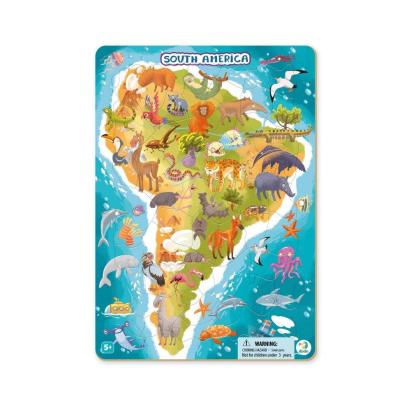 Puzzle cu rama - America de Sud (53 piese) PlayLearn Toys